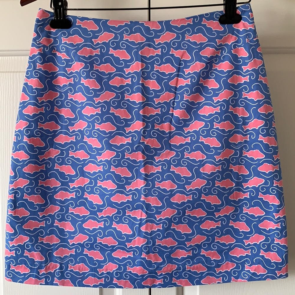 Vineyard Vines Preppy Fish Print Skirt Blue & Pink 🌸Host Pick🌸